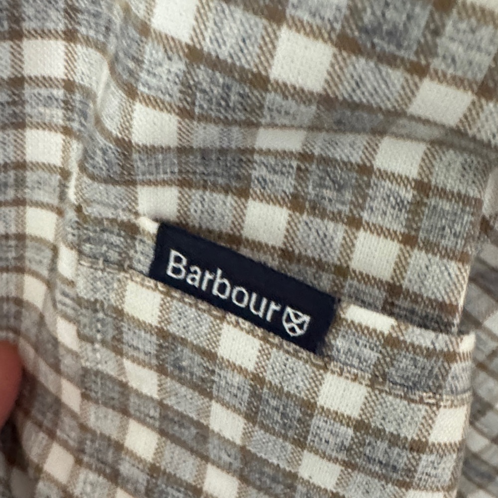 Barbour Men's Classic Gray Plaid Shirt - Picture 4 of 4